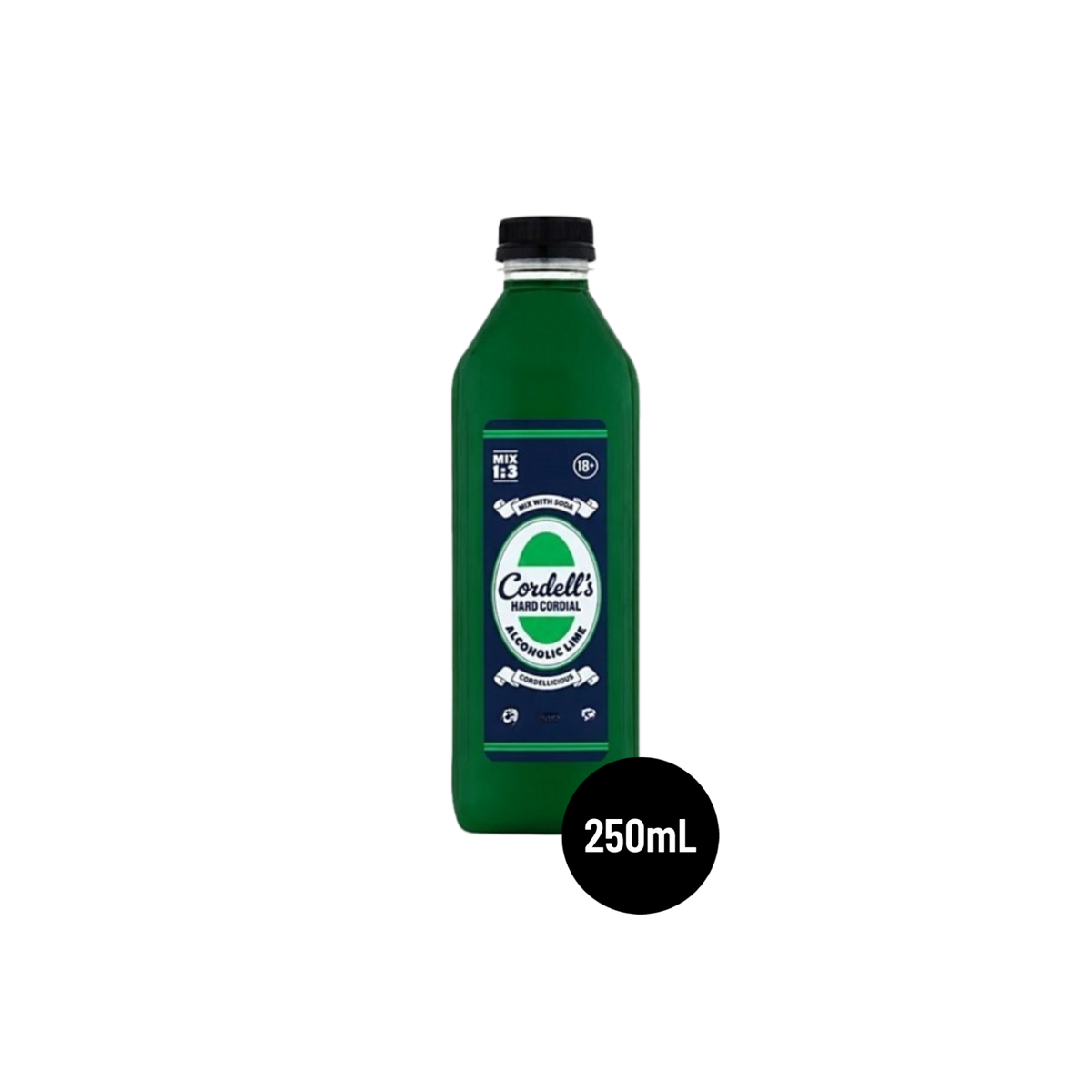 Cordells Alcoholic Lime Cordial 250ml