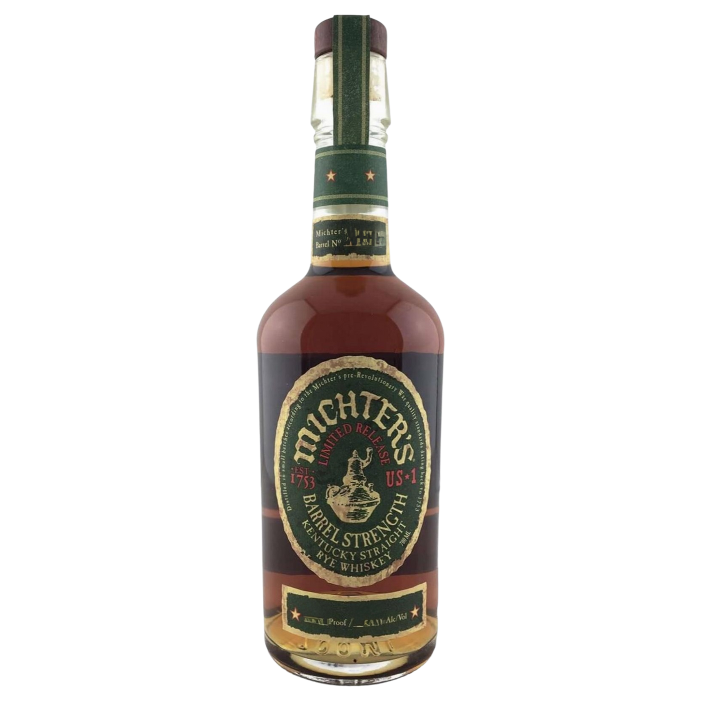 Michters Barrel Strength Rye Whiskey 700ml