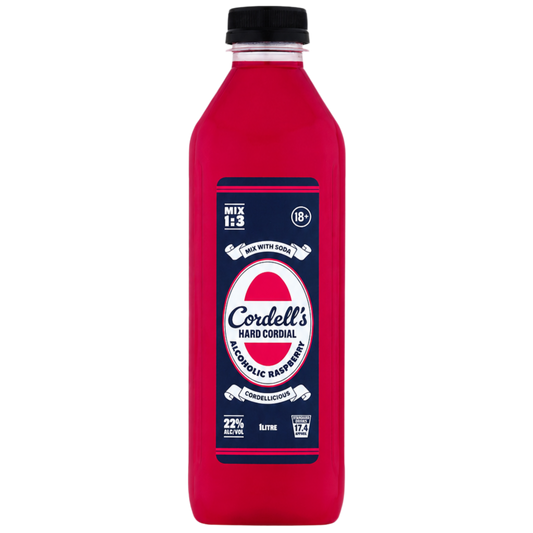 Cordells Alcoholic Raspberry Cordial 1L