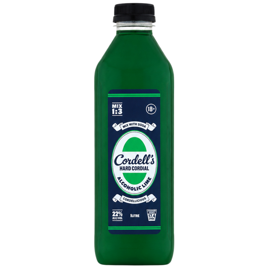 Cordells Alcoholic Lime Cordial 1L