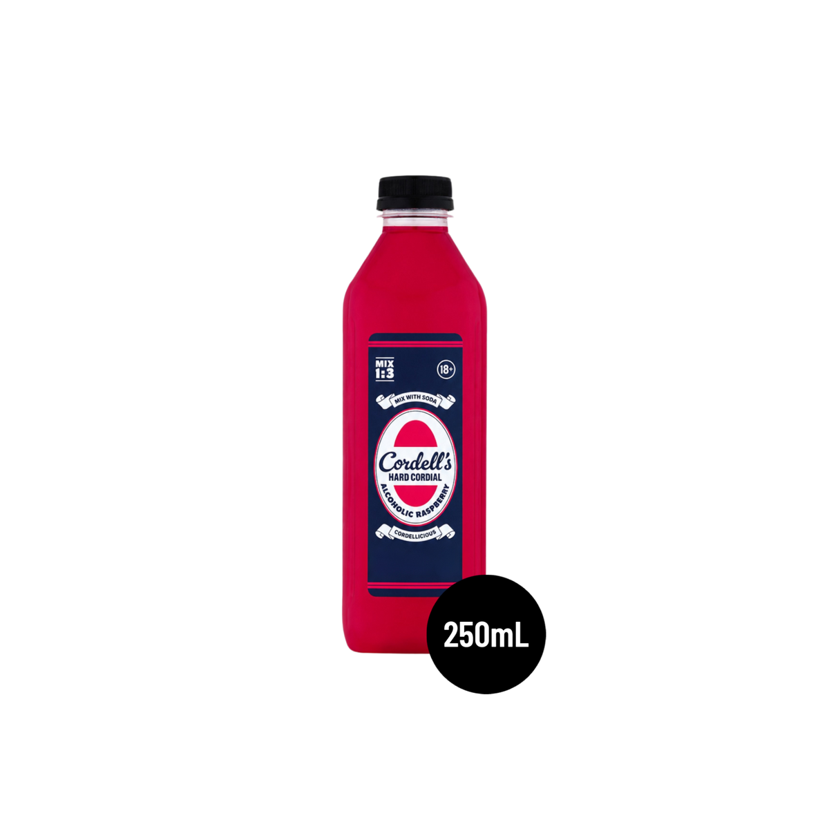 Cordells Alcoholic Raspberry Cordial 250ml